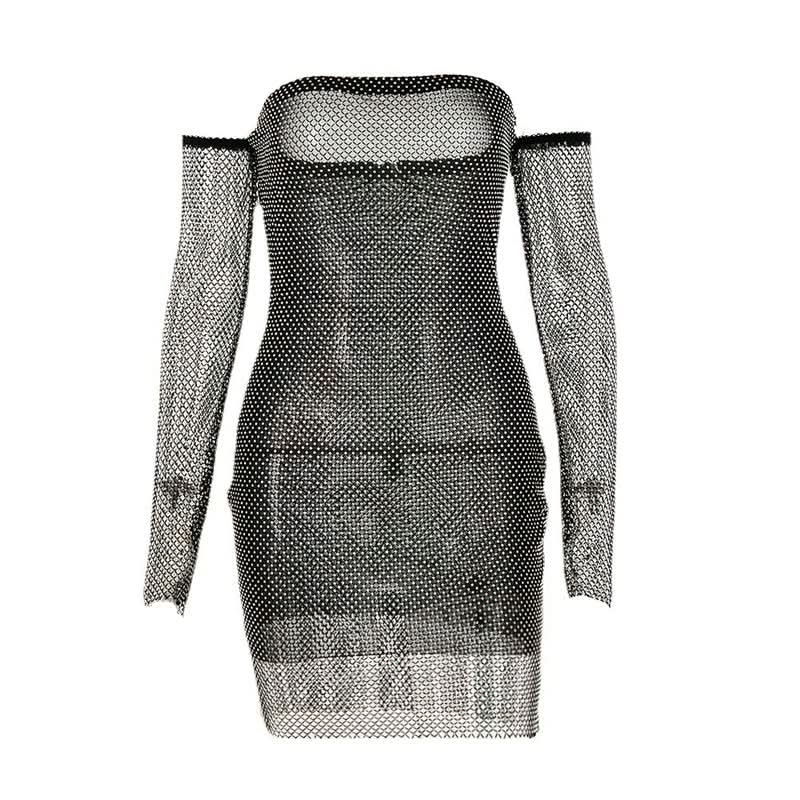 Beaded fishnet tube mini dress | Festival Outfits Women  Halibuy