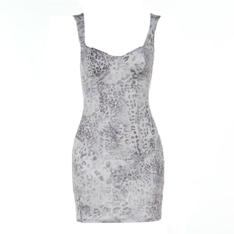 Leopard print v neck backless tank mini dress | Festival Outfits Women Halibuy Leopard print v neck backless tank mini dress | Festival Outfits Women Halibuy
