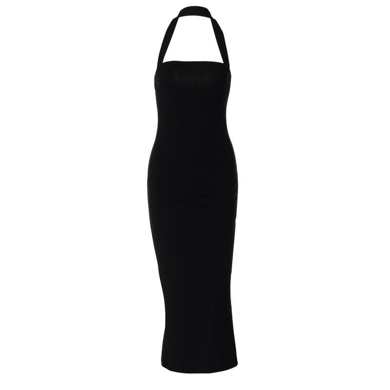 navy blue dress for baby girl THE ROW Tulip Backless Midi Dress main image 1