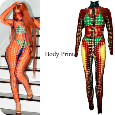 Steal CardiB's Look ! CaridiB's Body Print Dresses 2023