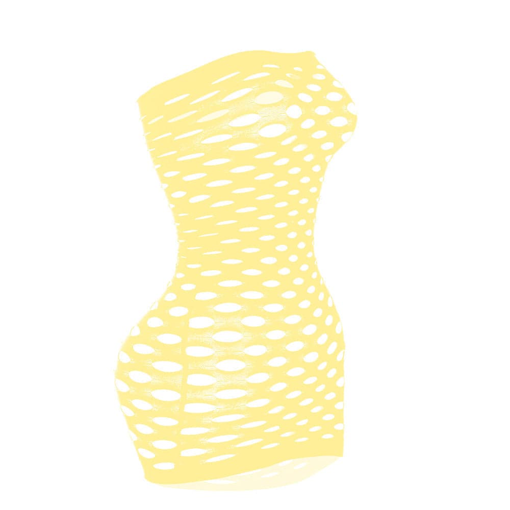 Hollow out net see through tube cut out mini dress  | Festival Outfits Women