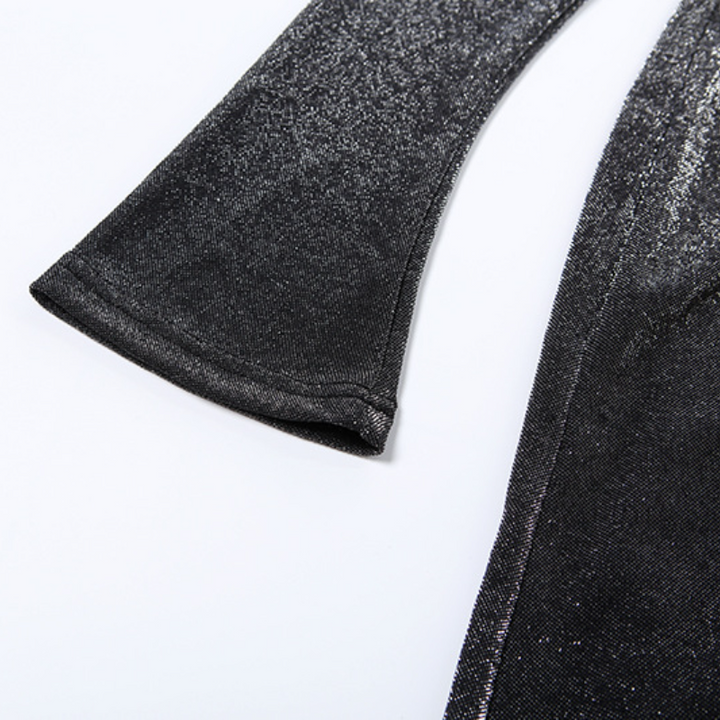 Ruched hollow out long sleeve high neck cut out maxi dress  | Festival Outfits Women