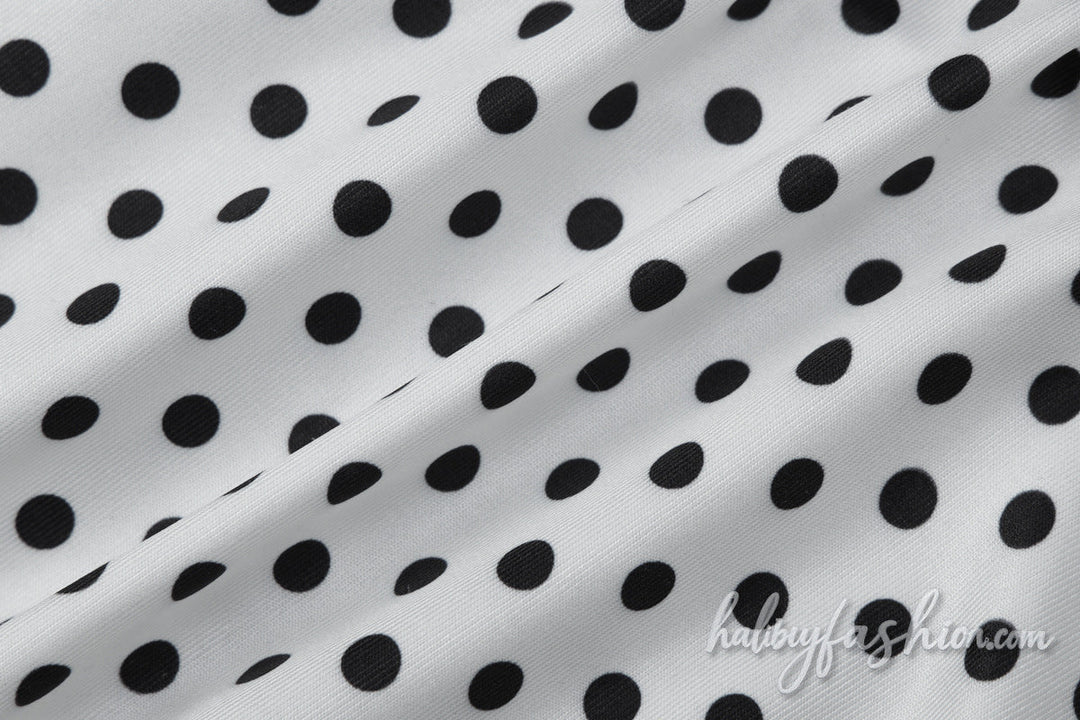Halter self tie polka dot o ring bikini swimwear