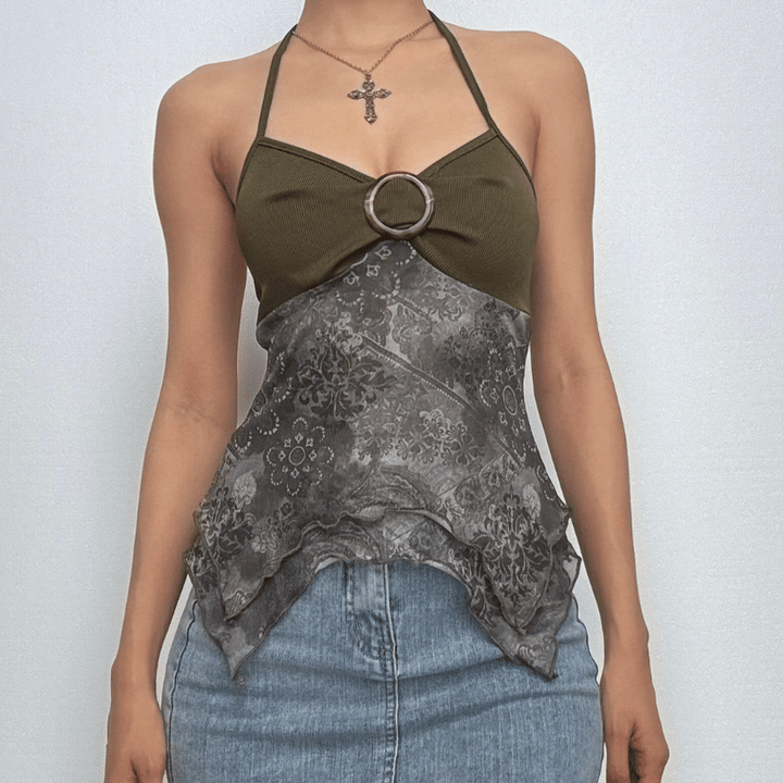 Ruffle mai kauri da aka buga da raga mai kauri | Kayan Biki na Mata