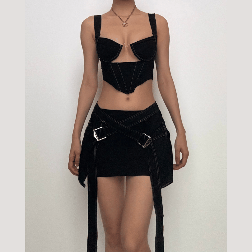 Siket ɗin siket mai kyau na zip-up cami | Kayan Biki na Mata