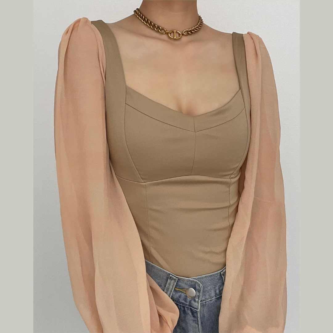Solid v neck long sleeve mesh backless bodysuit-final-sale  | Festival Outfits Women