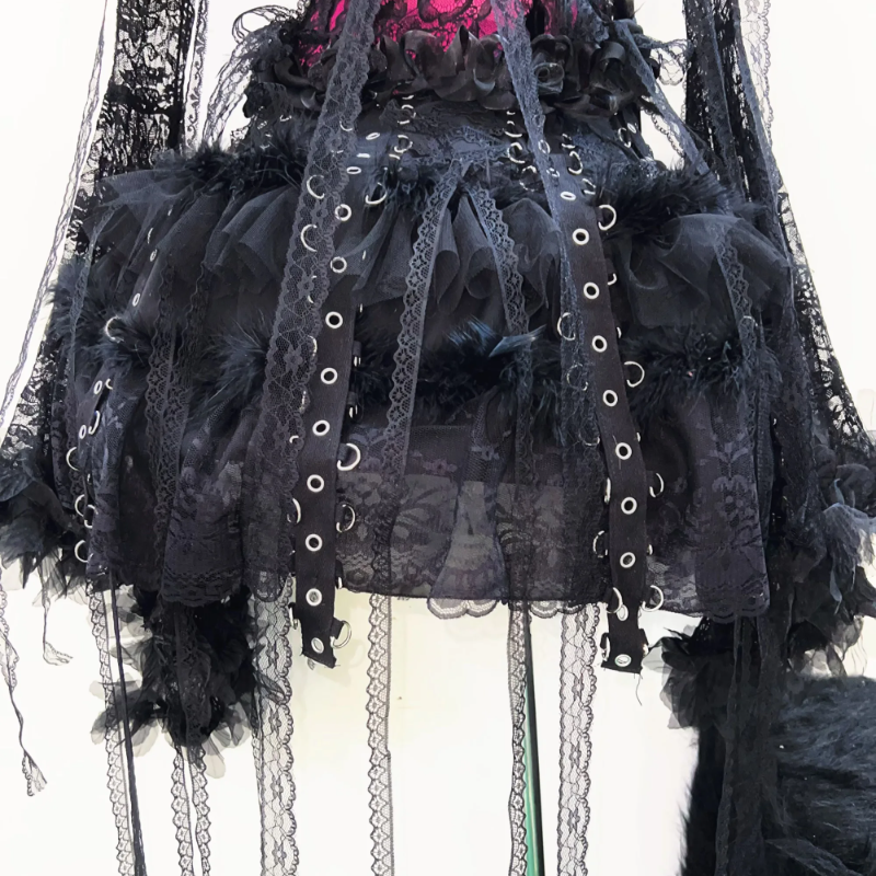 Long flared sleeve lace flower applique beaded top  | Festival Outfits Women