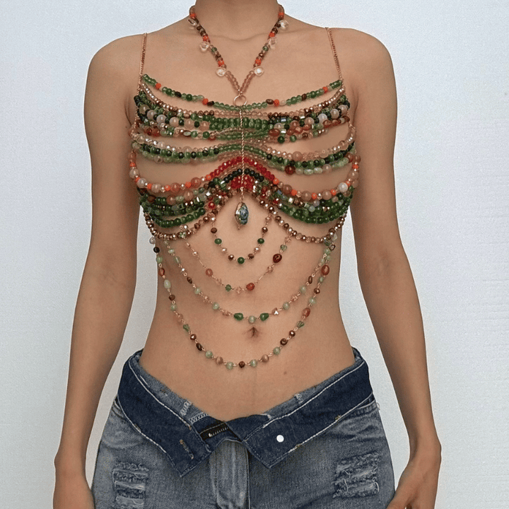 Halter pendant hollow out o ring cut out top  | Festival Outfits Women