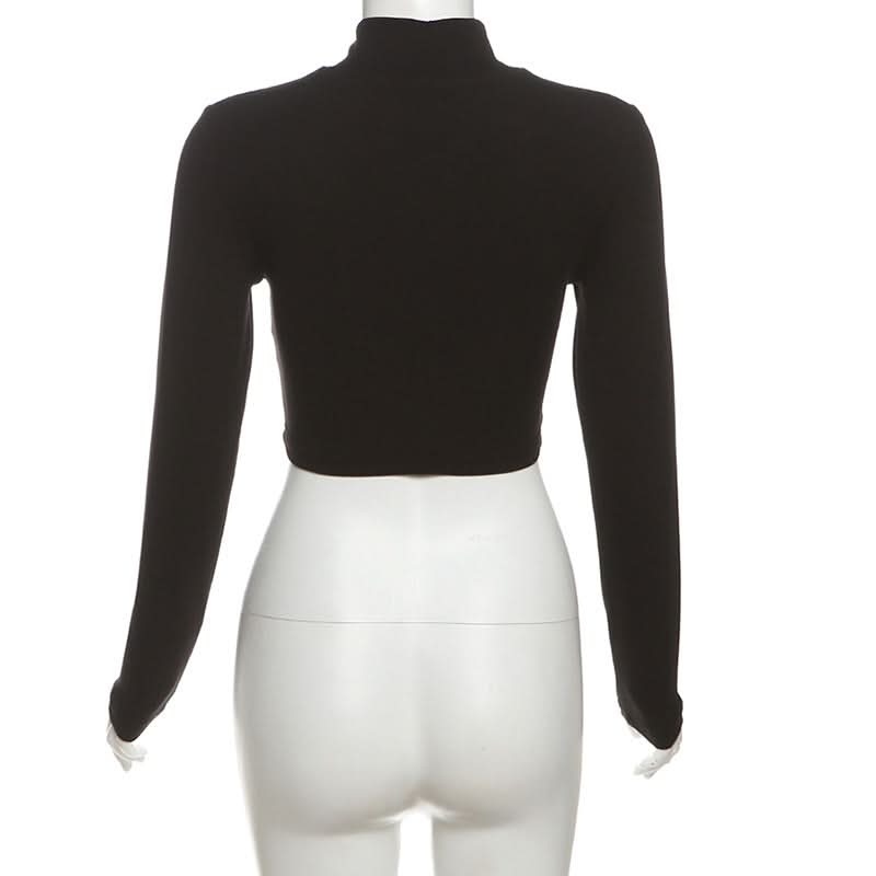 High neck long sleeve lace top  | Festival Outfits Women