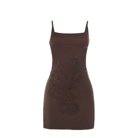 Square neck beaded cami mini dress  | Festival Outfits Women