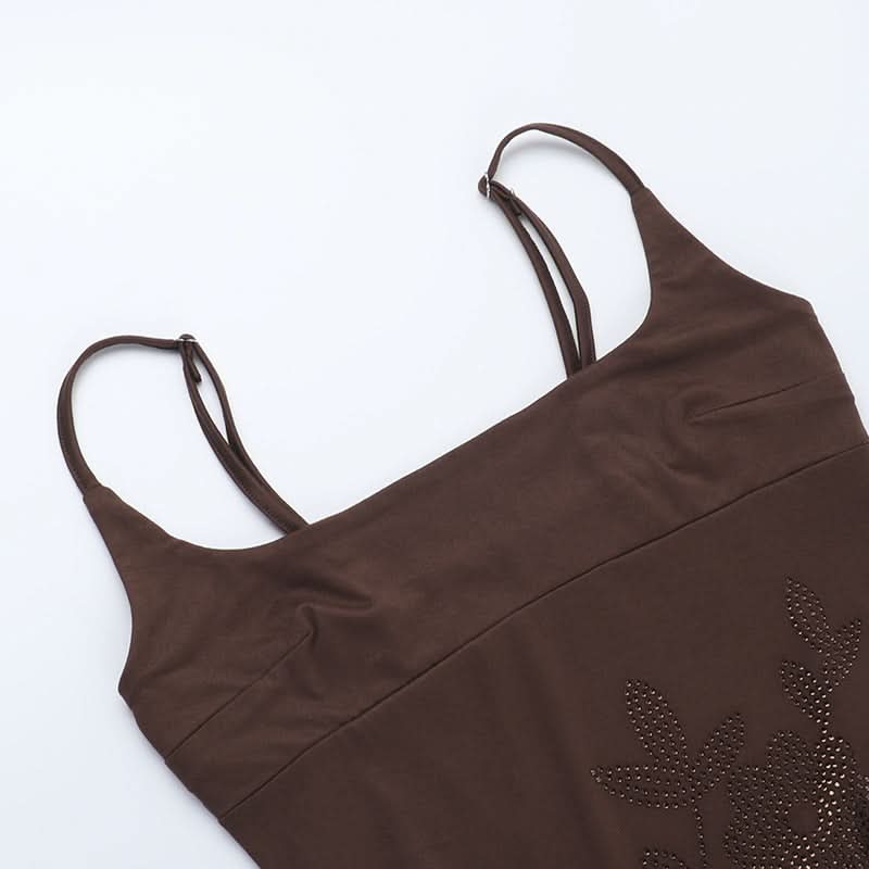 Square neck beaded cami mini dress  | Festival Outfits Women