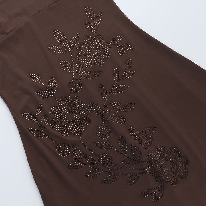 Square neck beaded cami mini dress  | Festival Outfits Women