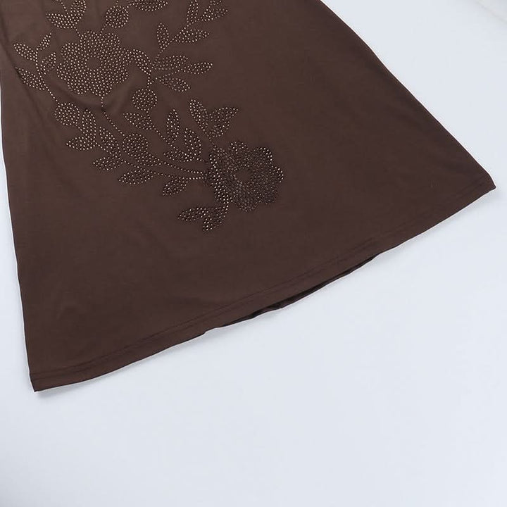 Square neck beaded cami mini dress  | Festival Outfits Women