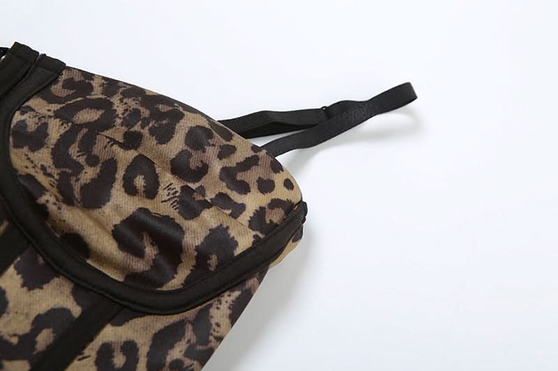 Leopard print lace up cami top  | Festival Outfits Women  | Cheetah Print Top