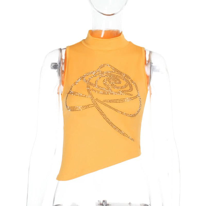 High neck sleeveless beaded top  | Festival Outfits Women