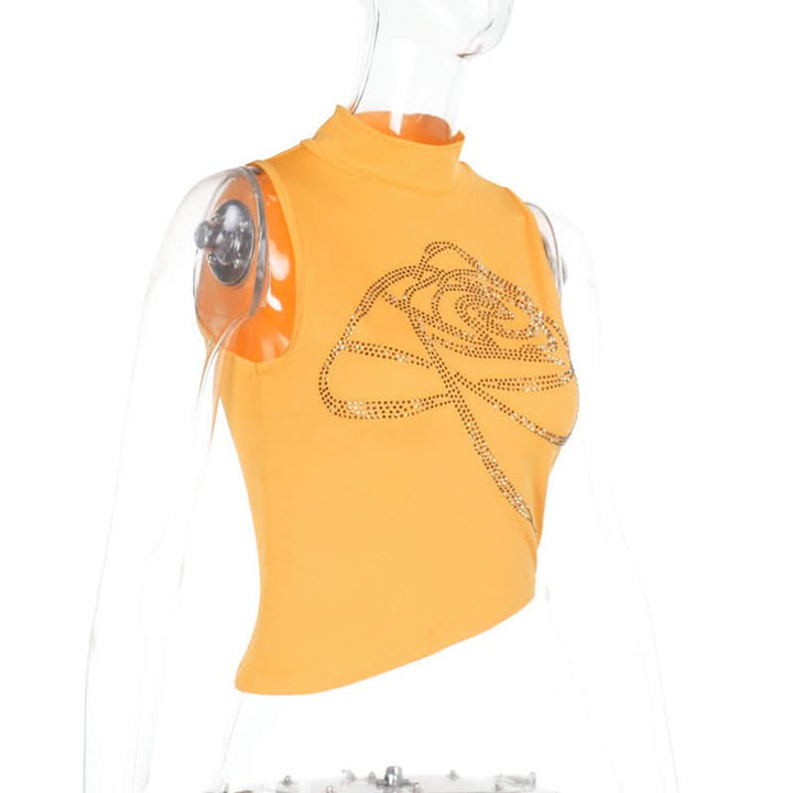 High neck sleeveless beaded top  | Festival Outfits Women