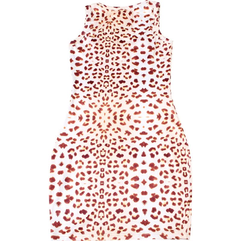 Leopard print lace hem mini dress  | Festival Outfits Women  | Leopard Print Mini Dress