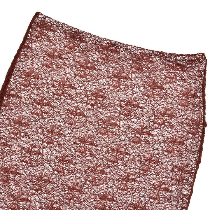 Long sleeve lace see through maxi skirt set  | Festival Outfits Women