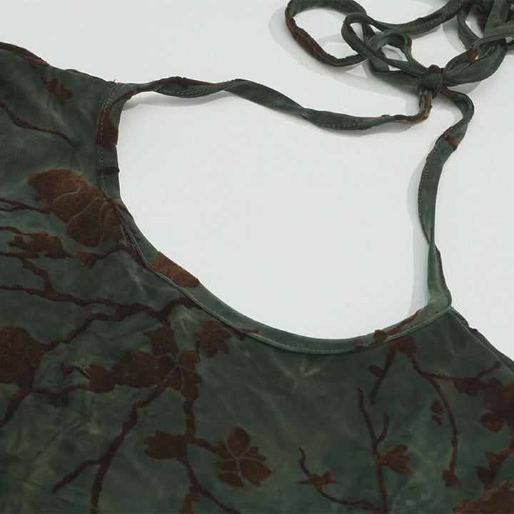 Long sleeve backless self tie slit maxi dress  | Festival Outfits Women