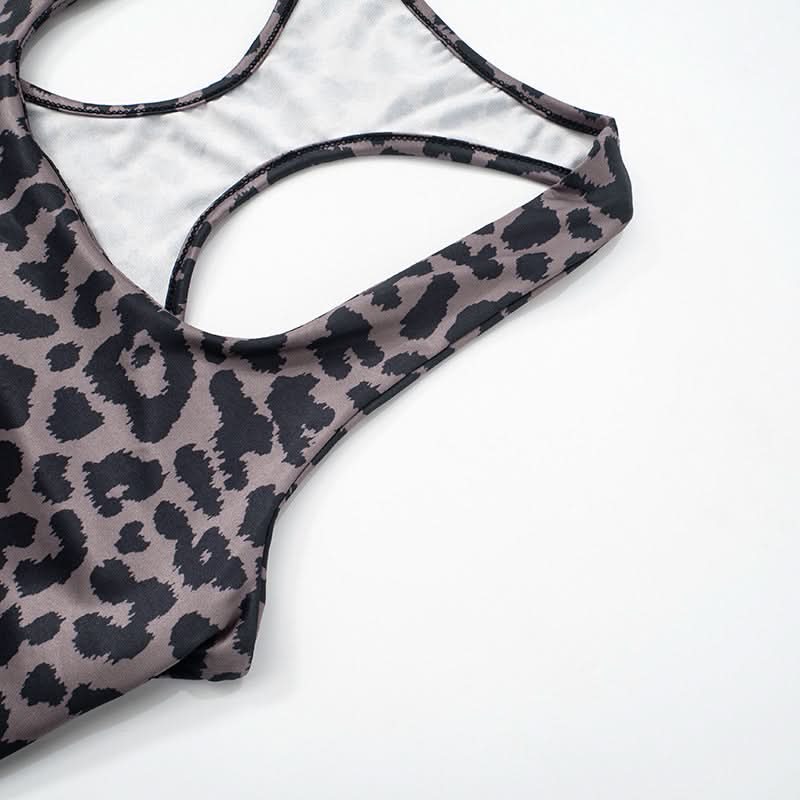 Square neck leopard print tank short pant set  | Festival Outfits Women