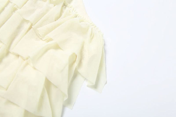 Halter ruffle self tie backless top  | Festival Outfits Women