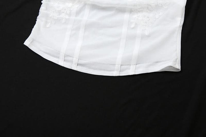 One shoulder fluffy mesh top  | Festival Outfits Women