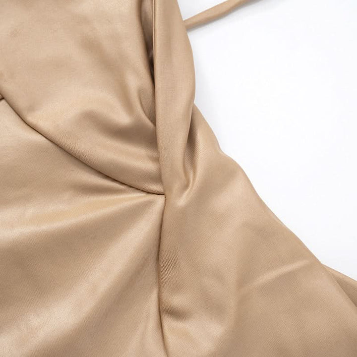 PU leather ruched cami top  | Festival Outfits Women