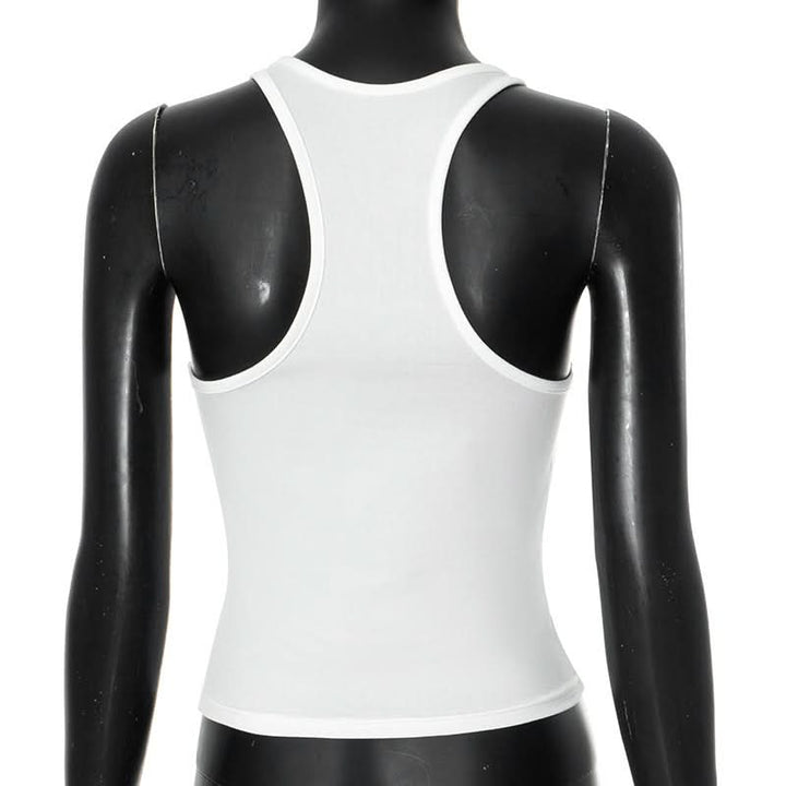 U neck sweetheart print o ring tank top  | Festival Outfits Women