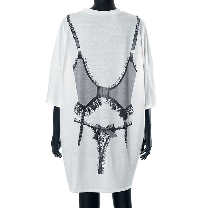 Crewneck long sleeve abstract print top  | Festival Outfits Women