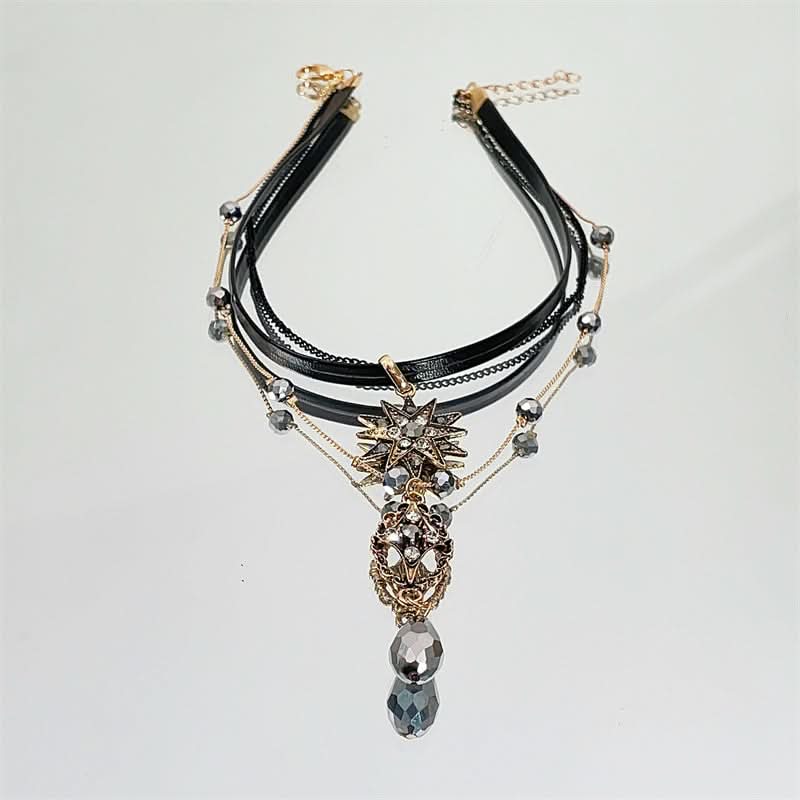 Cuban pendant layered beaded necklace  | Festival Outfits Women