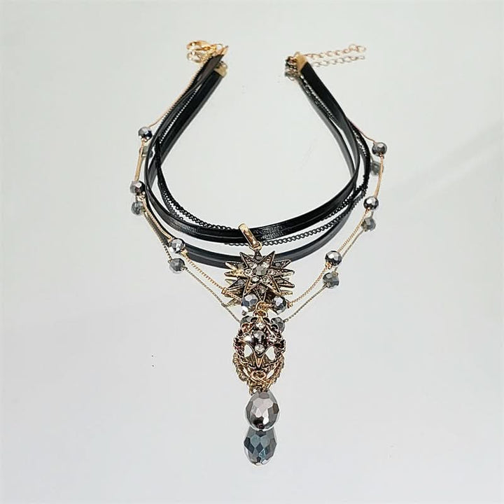 Cuban pendant layered beaded necklace  | Festival Outfits Women