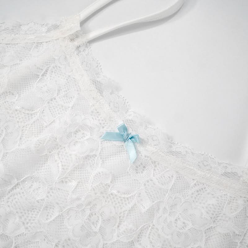 U neck lace bowknot cami top  | Festival Outfits Women