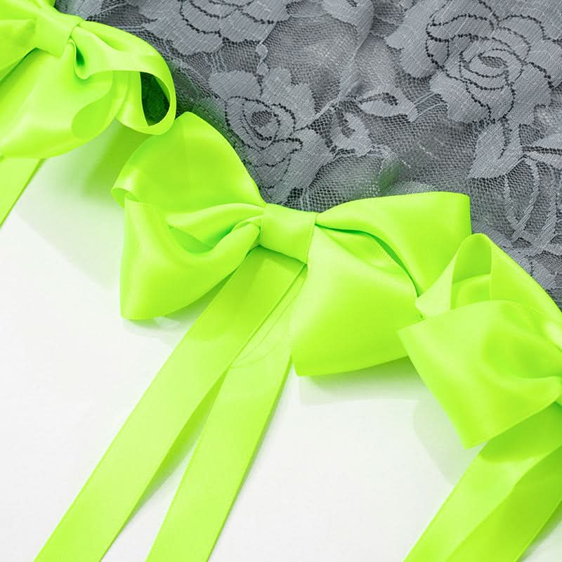 U neck lace bowknot tassels cami mini dress  | Festival Outfits Women