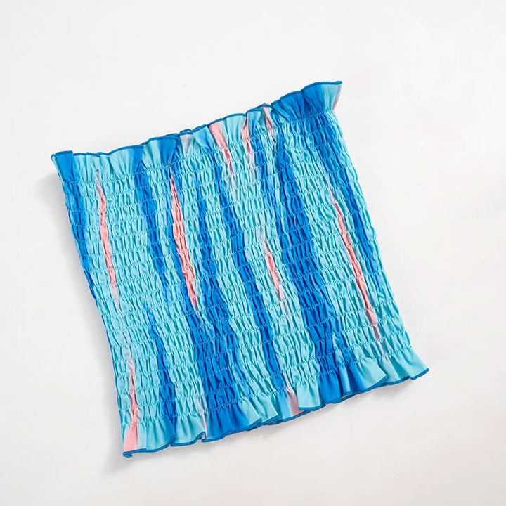 Smocked ruffle contrast tube top  | Festival Outfits Women