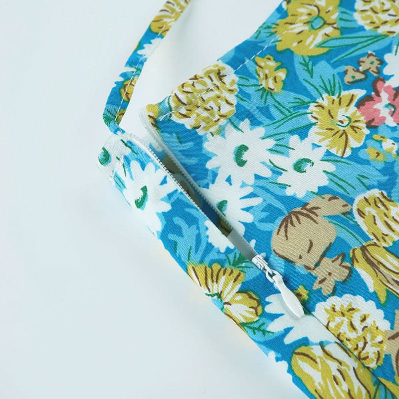 Flower print zip-up maxi skirt  | Festival Outfits Women