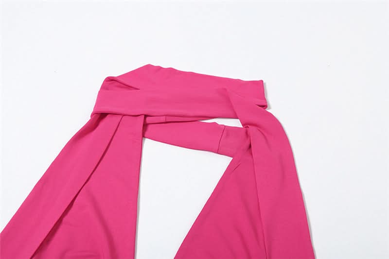 V neck halter backless solid top  | Festival Outfits Women