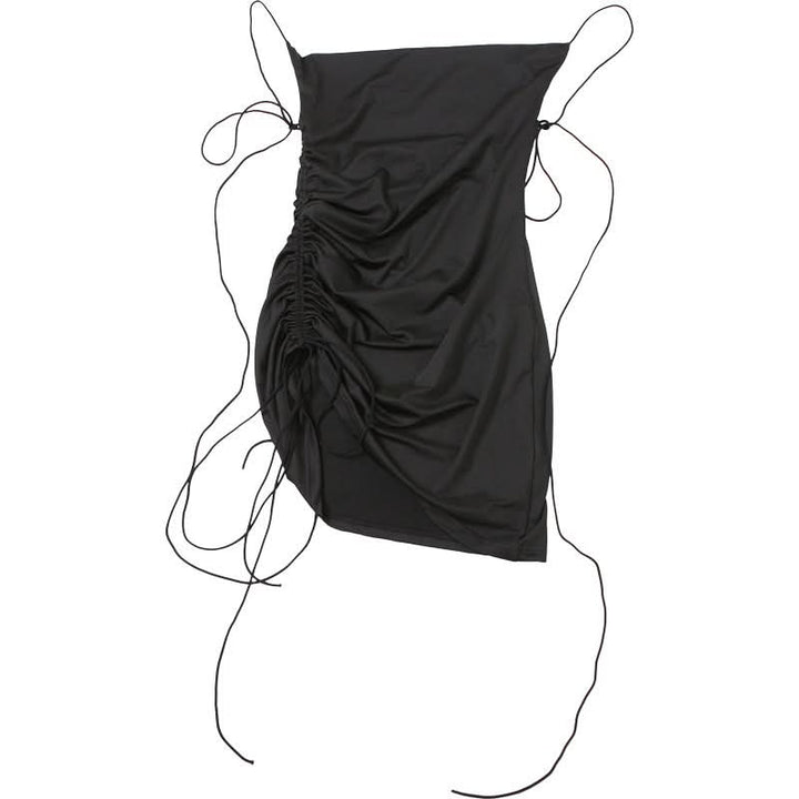 Drawstring cowl neck cami mini dress  | Festival Outfits Women