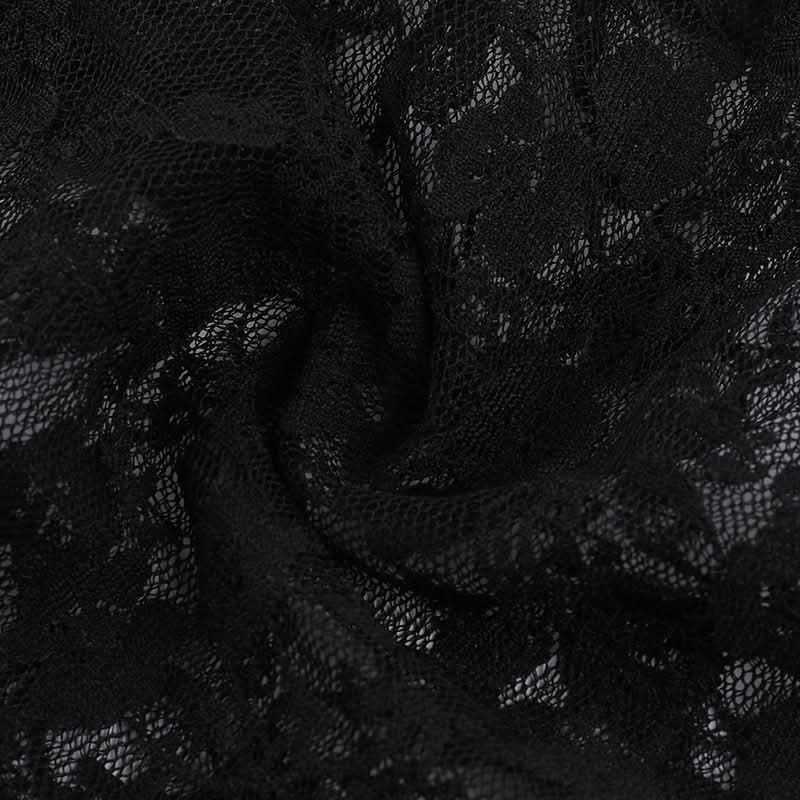 Irregular lace see through solid tube top  | Festival Outfits Women