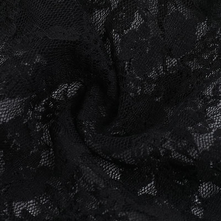 Irregular lace see through solid tube top  | Festival Outfits Women