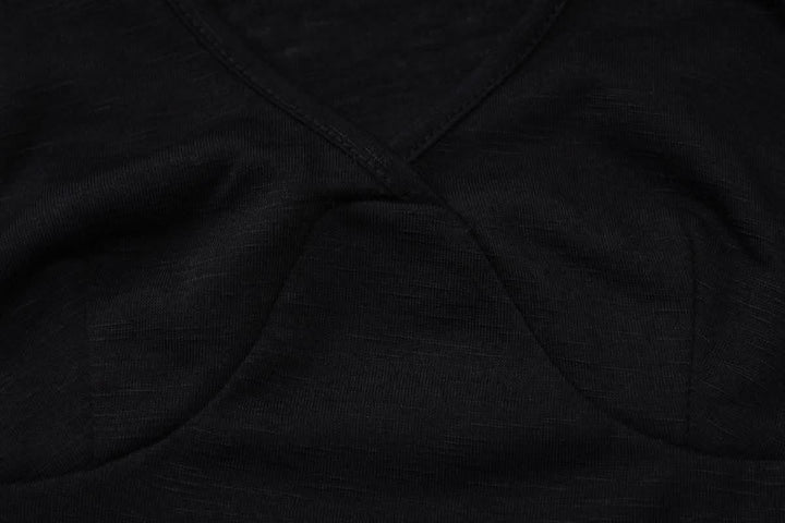 Long sleeve halter solid top  | Festival Outfits Women