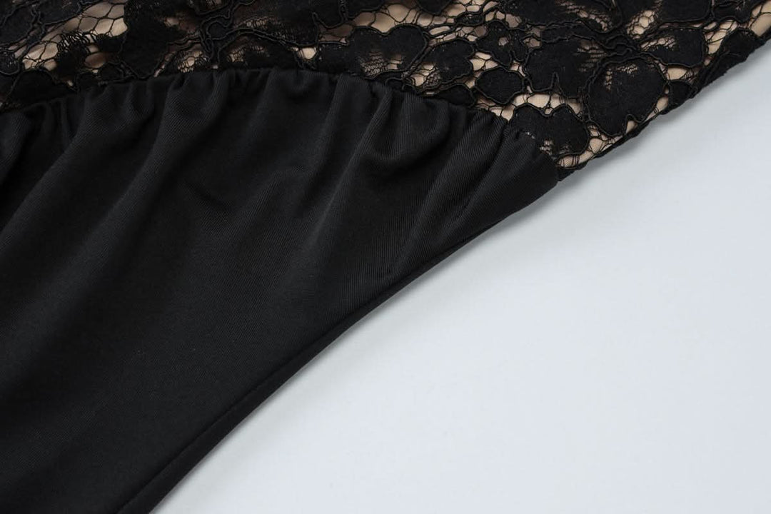 Halter backless lace ruched maxi dress  | Festival Outfits Women