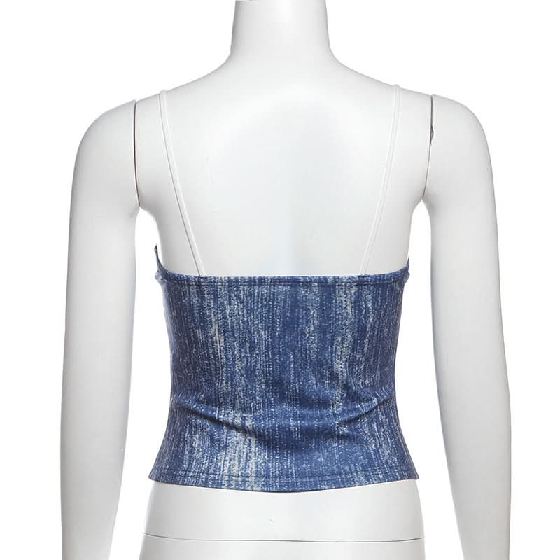 V neck lace hem self tie cami top  | Festival Outfits Women