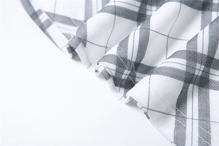 Halter cowl neck plaid backless top  | Festival Outfits Women