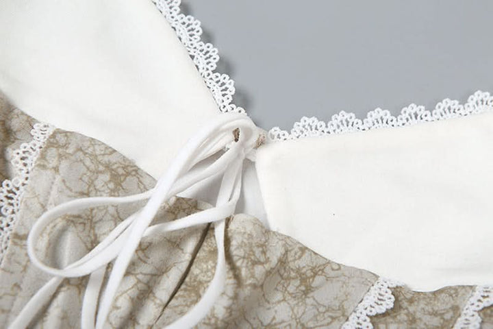 V neck lace hem self tie cami top  | Festival Outfits Women