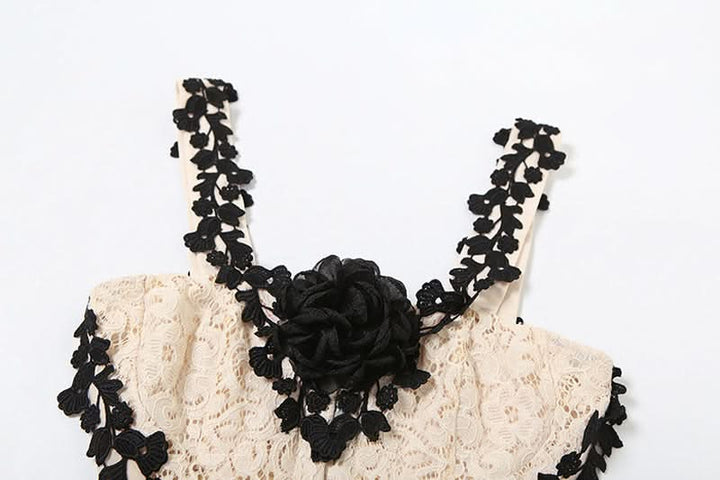 Off shoulder flower applique button top  | Festival Outfits Women