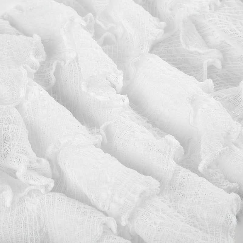 Ruffle irregular flower applique mini skirt  | Festival Outfits Women