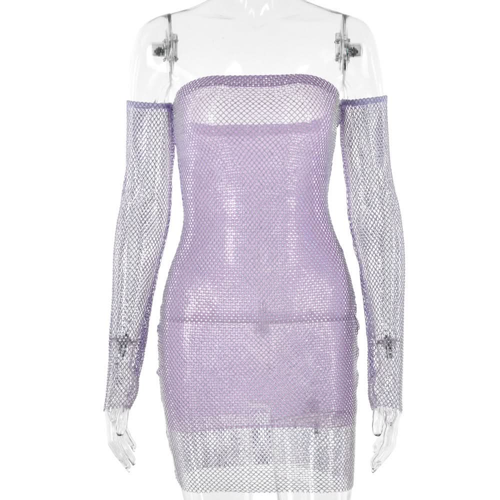 Beaded fishnet tube mini dress  | Festival Outfits Women