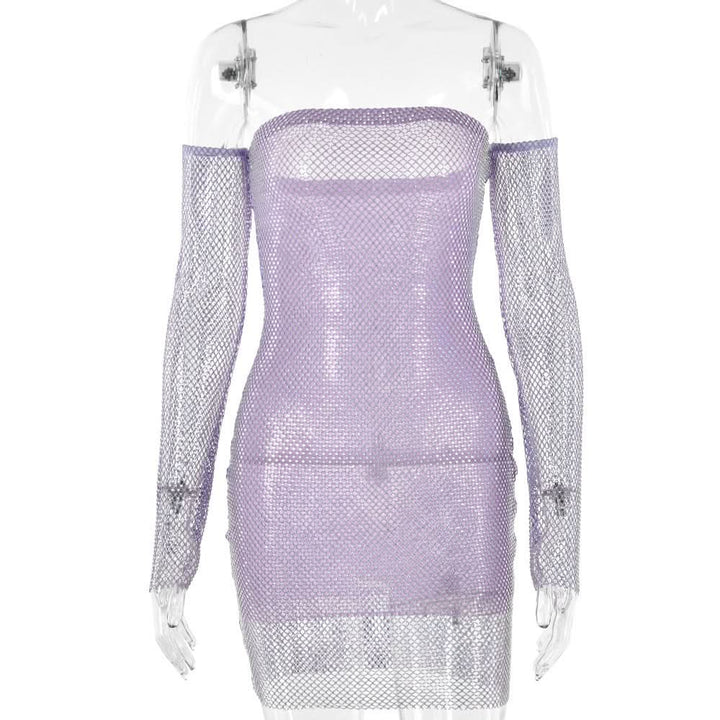 Beaded fishnet tube mini dress  | Festival Outfits Women