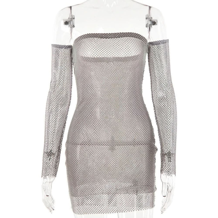 Beaded fishnet tube mini dress  | Festival Outfits Women