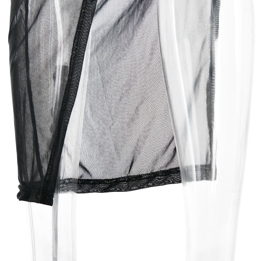 Drawstring mesh one shoulder 3 piece tube short pant set  | Festival Outfits Women
